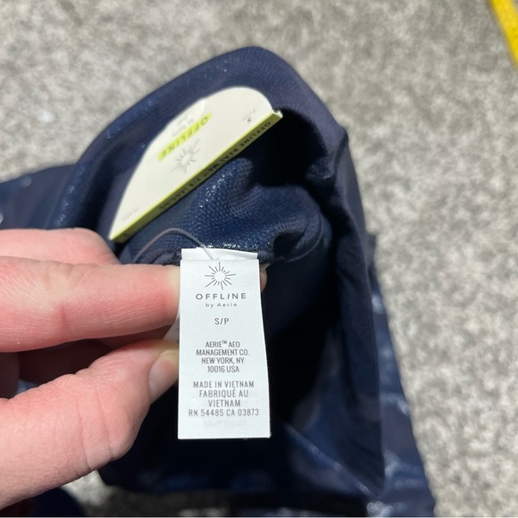 Aerie Offline Real Me 7/8 Legging Hi-Rise Blue Camo Metallic S NWT - Picture 7 of 12